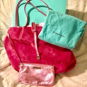 Tiffany & Co. Reversible Suede Tote - Fuchsia